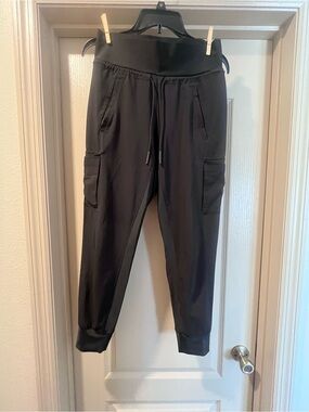 Athleta Black Cargo-Style Joggers